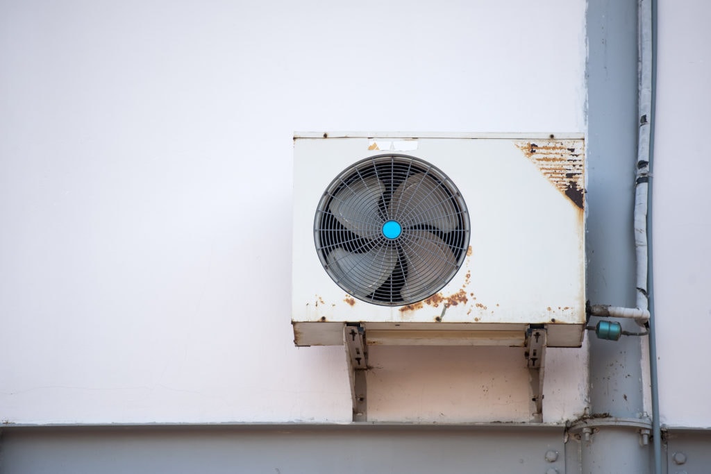 Air Conditioning Equipment outside of an Hold House.