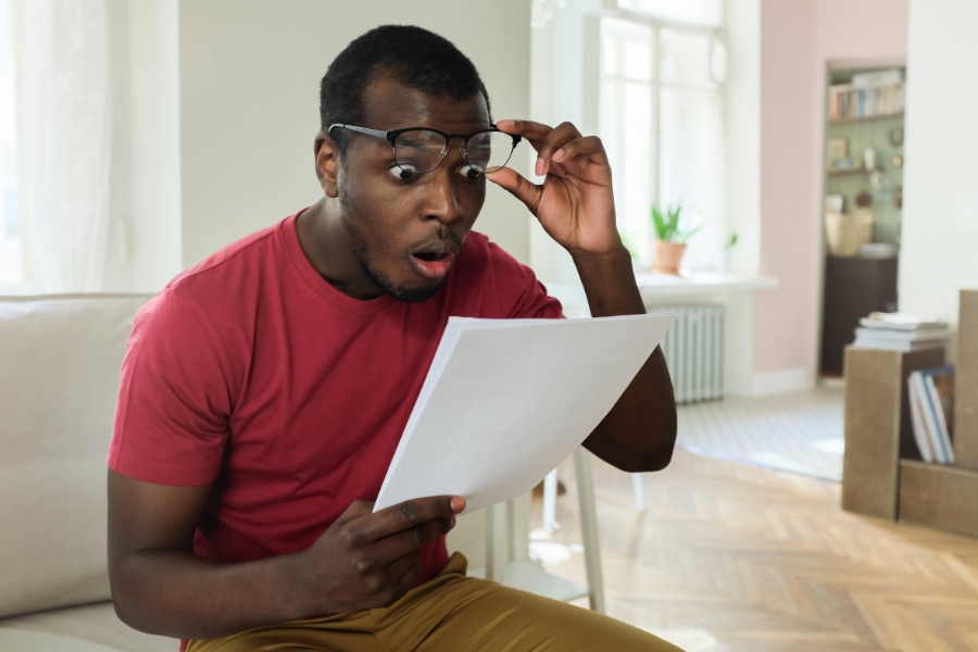 man alarmed at his high ac utility bill