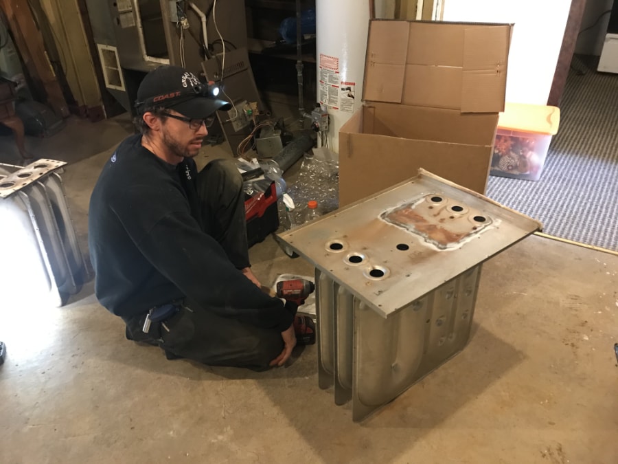 installing the furnace.