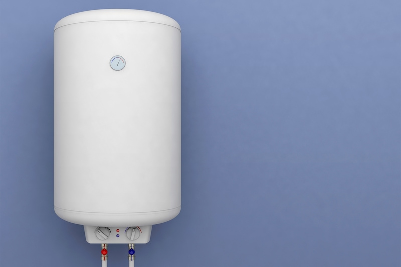 Blog Title: What Are the 4 Main Types of Water Heaters? Photo: boiler water heater electric tank