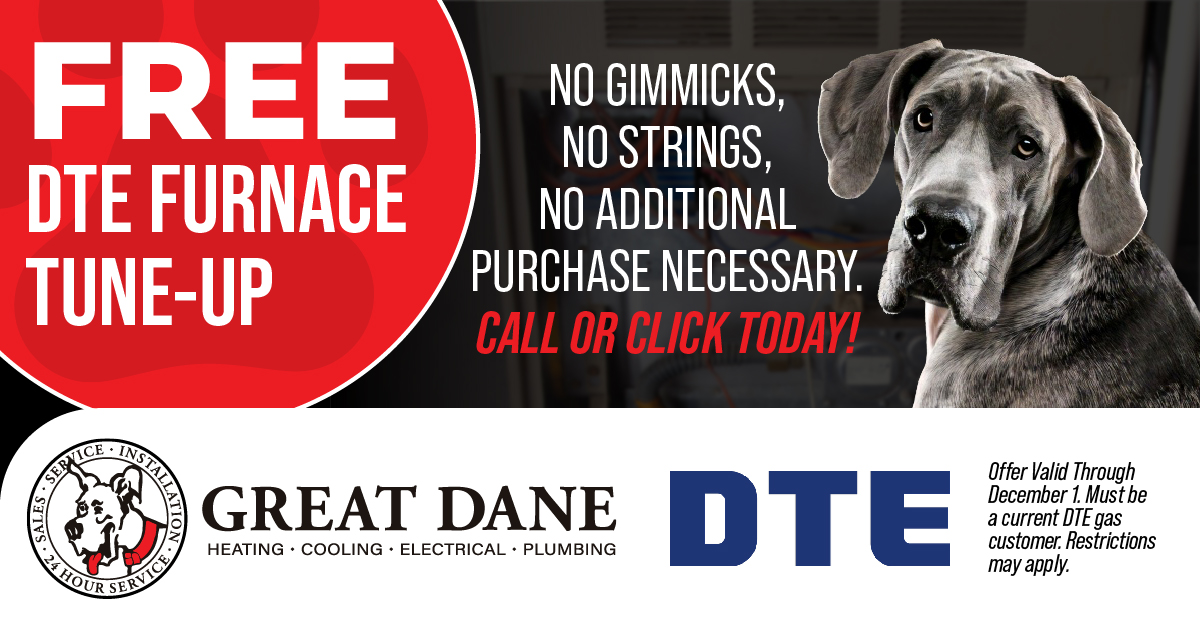 Website coupon for a free furnace tune up, courtesy of DTE.
